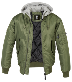 Brandit MA1 Hooded μπουφάν bomber, λαδί