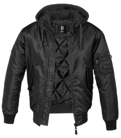 Brandit MA1 Hooded μπουφάν bomber, μαύρο
