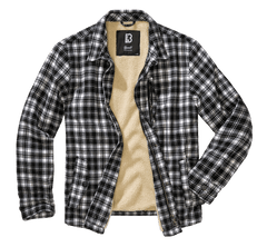Brandit Classic Sherpa μπουφάν, λευκό-μαύρο
