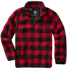 Brandit Teddyfleece Troyer Μπουφάν Fleece, Κόκκινο/Μαύρο