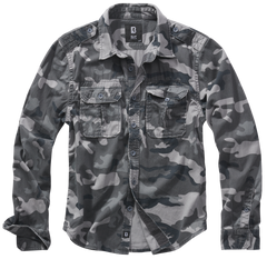 Brandit Vintage ανδρικό πουκάμισο, Grey camo