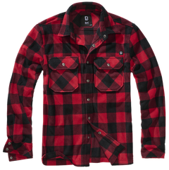 Brandit Jeff Φλις Μπλούζα με Μακριά Μανίκια, Κόκκινο/Μαύρο