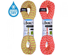 BEAL Ice Line Unicore polovična plezalne vrv 8,1 mm 2 × 50 m, anis / oranžna