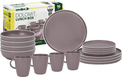 Brunner Lunch Box Dolomite Camping Dinnerware Set, Purple