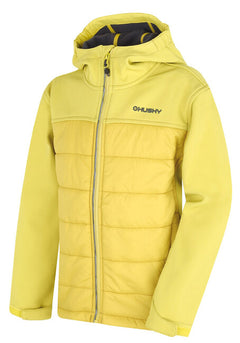 HUSKY Swany K kids' padded softshell jacket, lime green