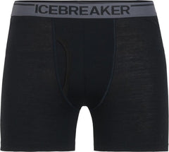Icebreaker Men's Anatomica Boxer Briefs with Fly, Black
