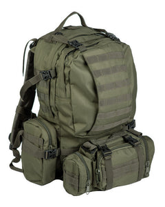 Mil-Tec Defense Modular Backpack with Kidney Pad, Olive