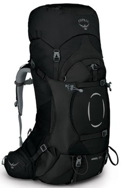 OSPREY ARIEL 55 II τουριστικό σακίδιο πλάτης, μαύρο