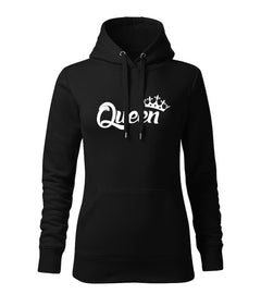 DRAGOWA γυναικείο φούτερ με κουκούλα queen 320 g/m², μαύρο