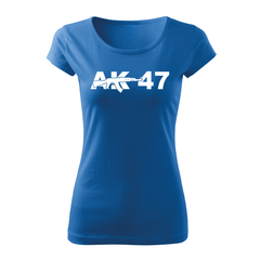 DRAGOWA γυναικείο κοντομάνικο μπλουζάκι AK-47 150 g/m², μπλε