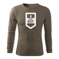 DRAGOWA Fit-T μακρυμάνικο μπλουζάκι army boy 160 g/m², λαδί