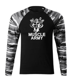 DRAGOWA Fit-T μακρυμάνικο μπλουζάκι muscle army team 160 g/m², metro