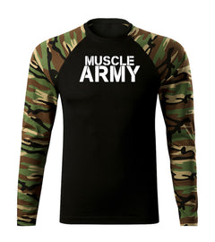 DRAGOWA Fit-T μακρυμάνικο μπλουζάκι muscle army 160 g/m², woodland