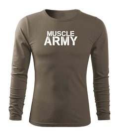 DRAGOWA Fit-T μακρυμάνικο μπλουζάκι muscle army 160 g/m², λαδί
