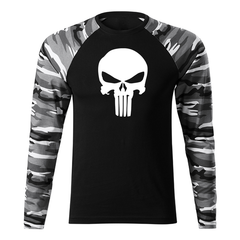 DRAGOWA Fit-T μακρυμάνικο μπλουζάκι Punisher 160 g/m², metro