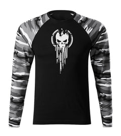 DRAGOWA Fit-T μακρυμάνικο μπλουζάκι skull 160 g/m², metro