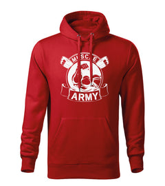 DRAGOWA moški pulover s kapuco muscle army original 320 g/m², rdeča