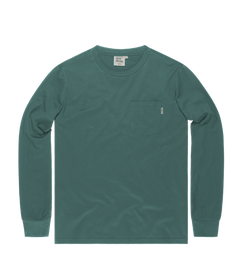 Vintage Industries Grant μακρυμάνικο μπλουζάκι pocket, Ocean blue