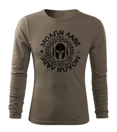DRAGOWA Fit-T long-sleeve t-shirt Molon Labe 160 g/m², olive