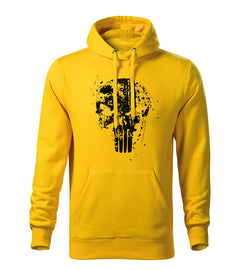 DRAGOWA moški pulover s kapuco Frank The Punisher 320 g/m², rumena