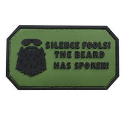 WARAGOD Silence Fools PVC σήμα, πράσινο