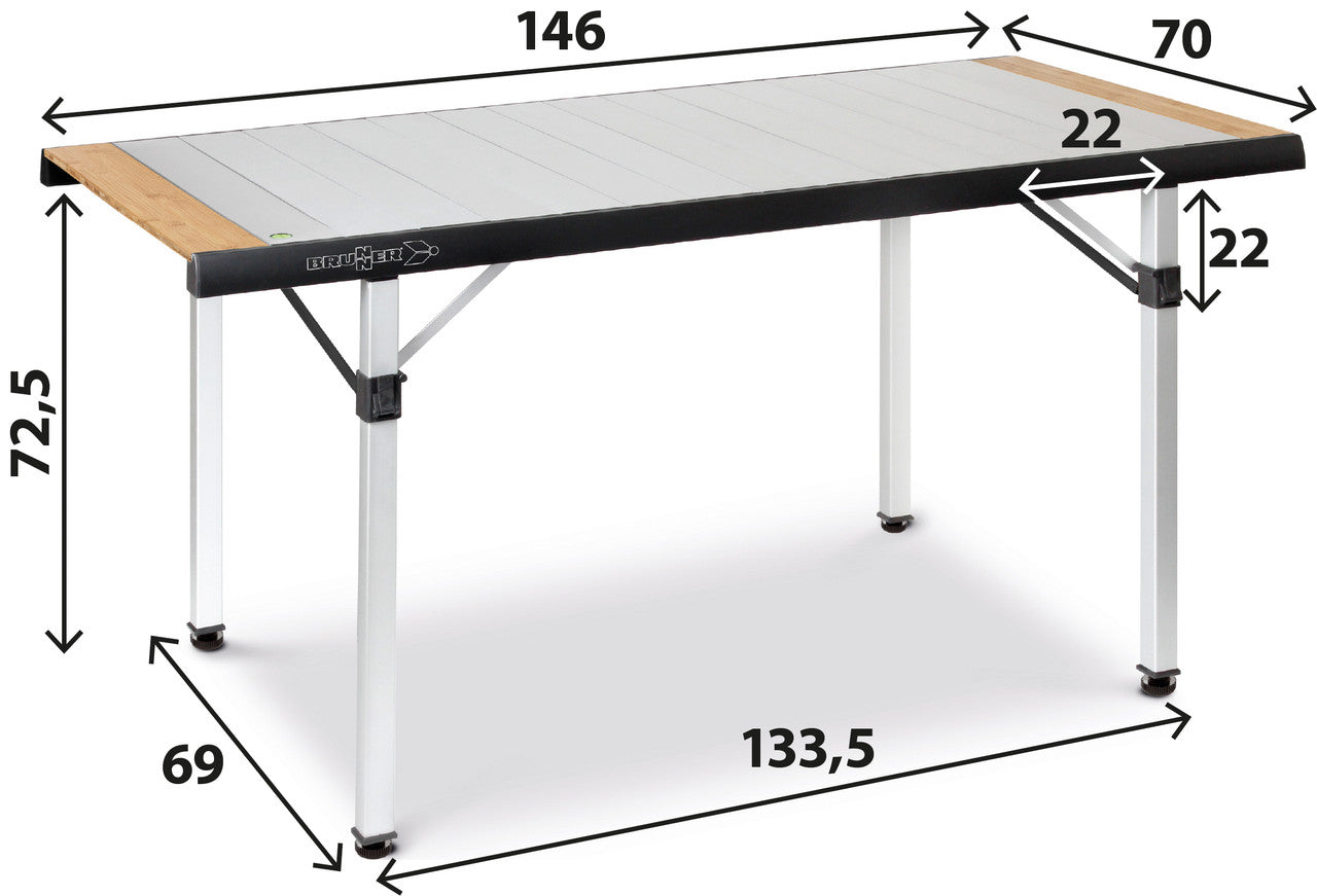 Brunner Quadra Tropic Adjustar Τραπέζι Κάμπινγκ 6