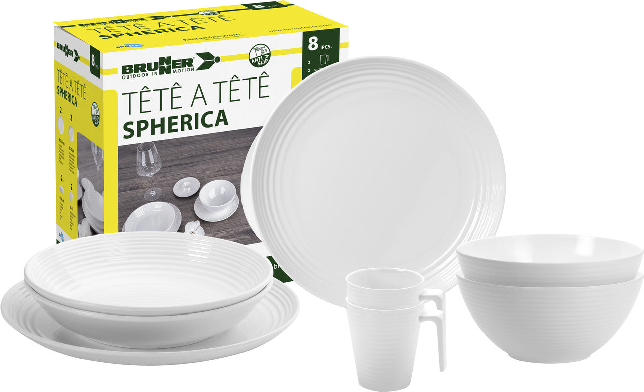 Brunner Spherica Σετ Σκευών Κουζίνας 8τεμάχια, Λευκό