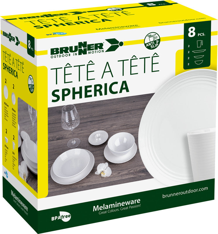 Brunner Spherica Σετ Σκευών Κουζίνας 8τεμάχια, Λευκό
