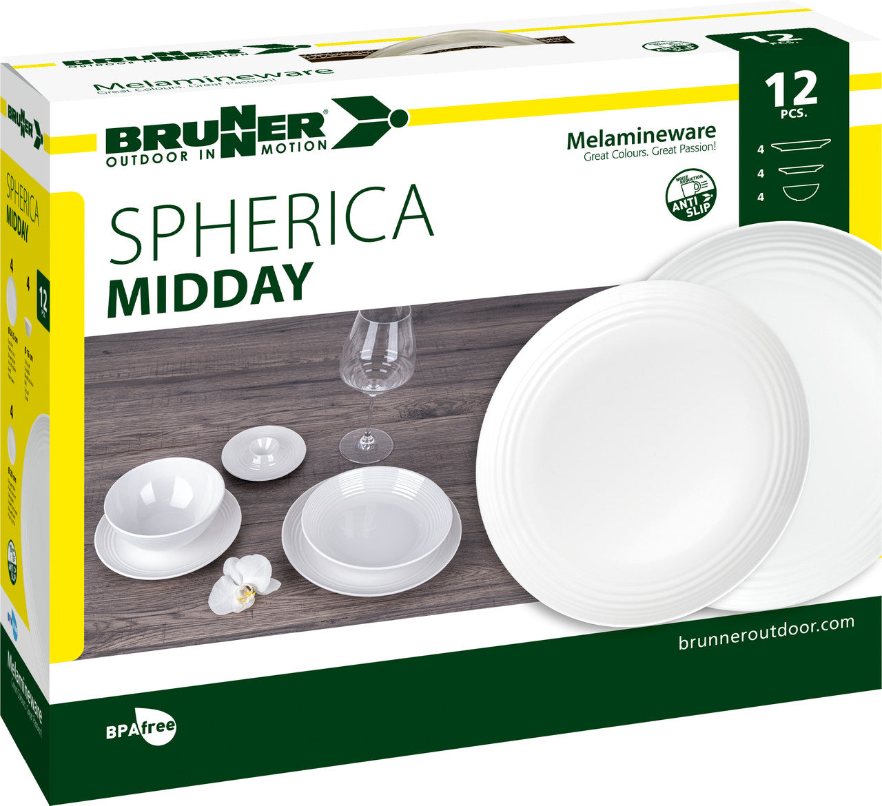Brunner Midday Spherica σετ σκευών κουζίνας, λευκό