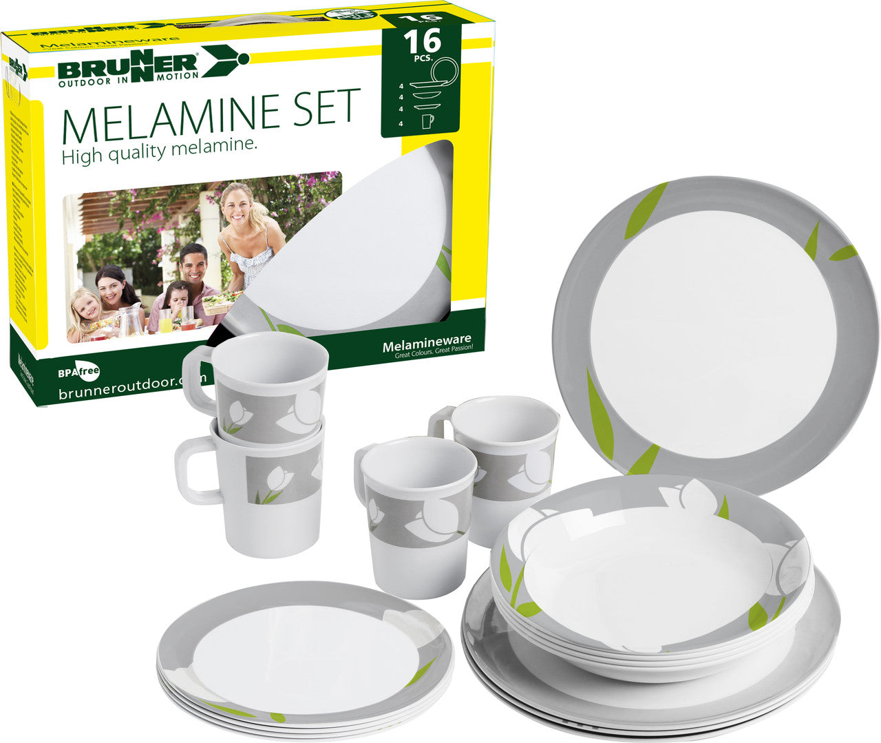 Brunner Melamine Set Tulip σετ κουζινικού σκεύους, λευκό