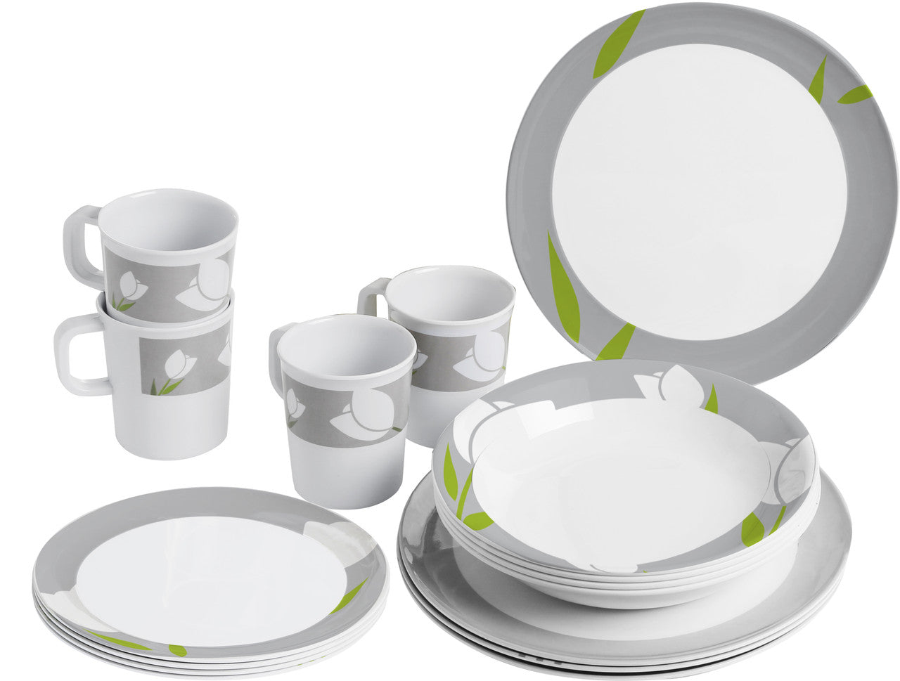 Brunner Melamine Set Tulip σετ κουζινικού σκεύους, λευκό
