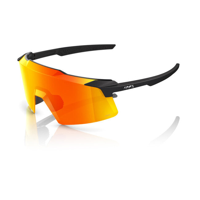100% Aerocraft Γυαλιά Ηλίου Soft Tact Black, HiPER Red Multilayer Mirror