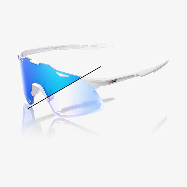 100% Hypercraft Γυαλιά Ηλίου, Bastille LE - Pearl White Glitter - Blue Mirror Photochromic