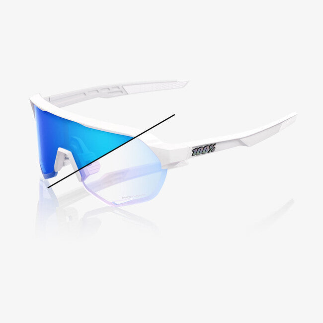 100% Γυαλιά Ηλίου S2 Bastille LE, Pearl White Glitter - Blue Mirror Photochromic