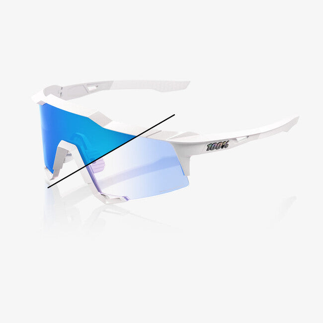 100% Γυαλιά Ηλίου Speedcraft Bastille LE, Pearl White Glitter, Blue Mirror Photochromic