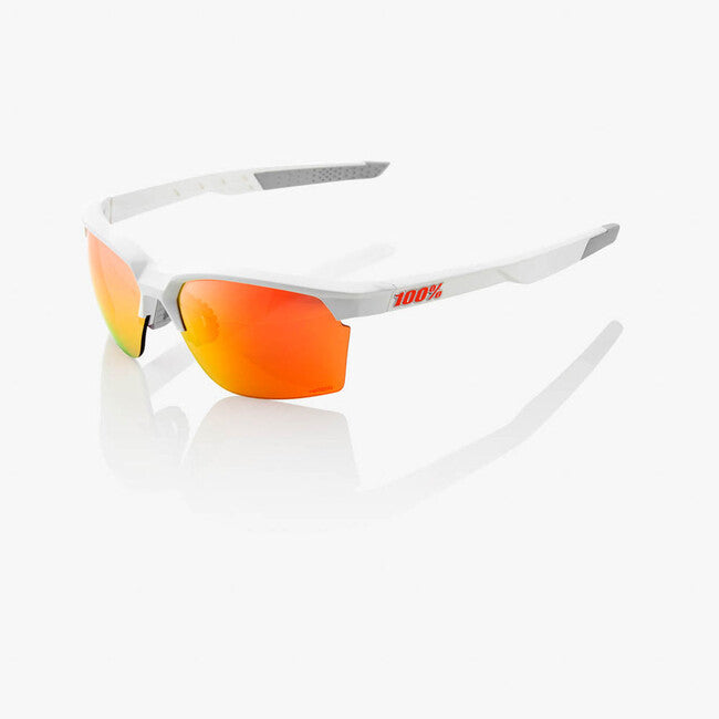 100% Sportcoupe Γυαλιά Ηλίου Soft Tact White, HiPER Red Multilayer Mirror Lens