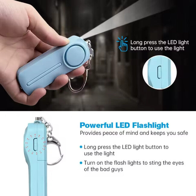 W&G SHIELD SOS Προσωπική Συναγερμός με LED Φακό και Σύρσιμο Κ με Αλυσίδα Έλξης, Λευκό