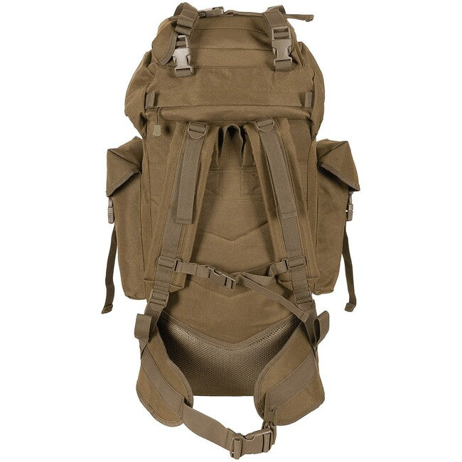 MFH MOLLE Σακίδιο Πλάτης 65L, Αλουμινένια Ράβδος, Coyote