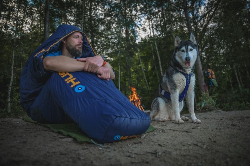 HUSKY Enjoy Long Υπνόσακος, μπλε-πορτοκαλί