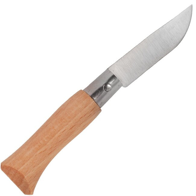 Opinel N°02 Αναδιπλούμενο Μαχαίρι Inox Beech, καφέ
