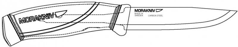 Mora of Sweden Companion Μαχαίρι, Μαύρο