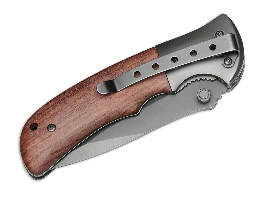BÖKER® Magnum Co-Operator Μαχαίρι Τσέπης 8,7 cm, Ξύλο, Ανοξείδωτο Χάλυβα