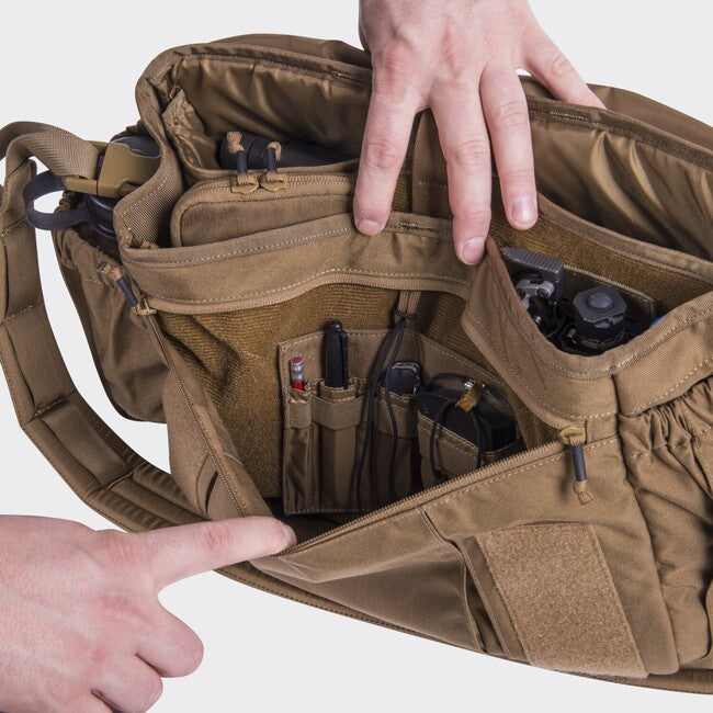 Helikon-Tex URBAN τσάντα ώμου Cordura Medium, Μαύρο / Σκούρο Γκρι