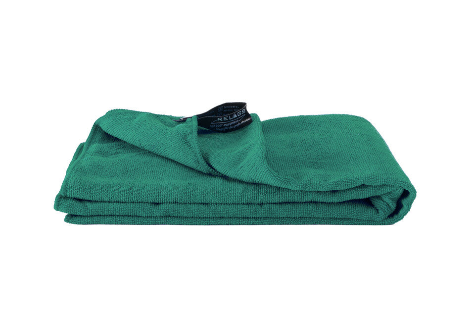 BasicNature Terry Πετσέτα 75 x 150 cm, θαλάσσια πράσινο με θήκη