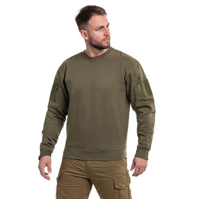 Mil-Tec Tactical round neck sweatshirt, ranger green