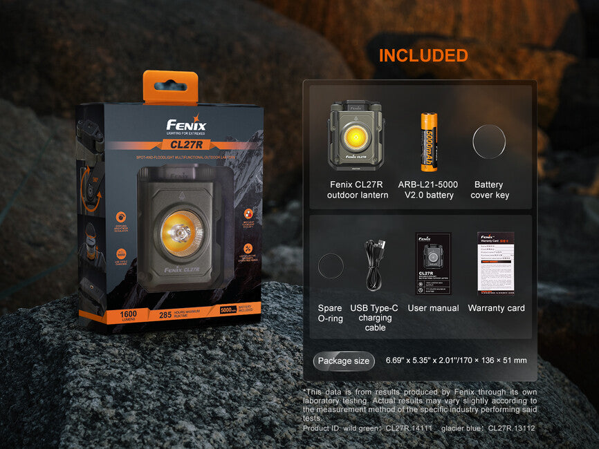 Fenix CL27R Φακός Εργασίας και Λάμπας, Μπλε