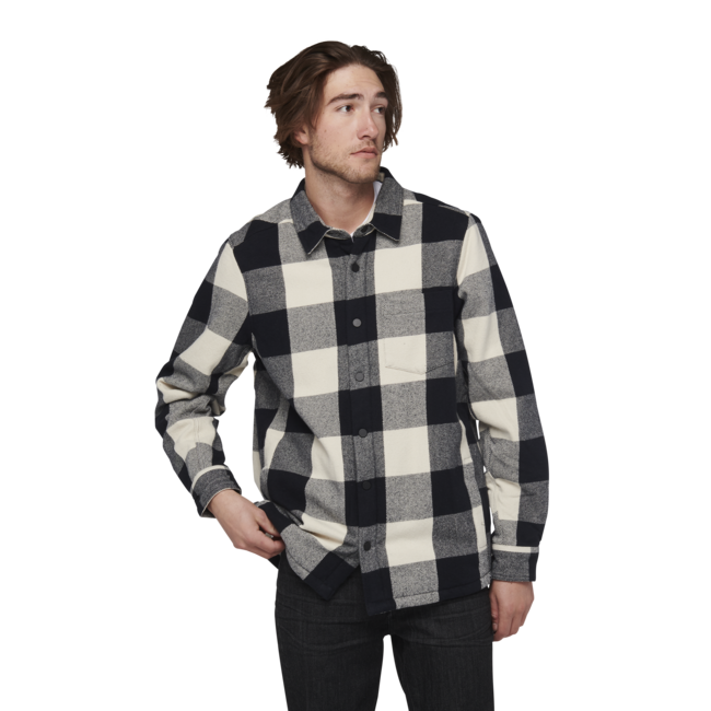 Black Diamond Project Lined Flannel φλανελόχειρο πουκάμισο ανδρικό, black-off white plaid
