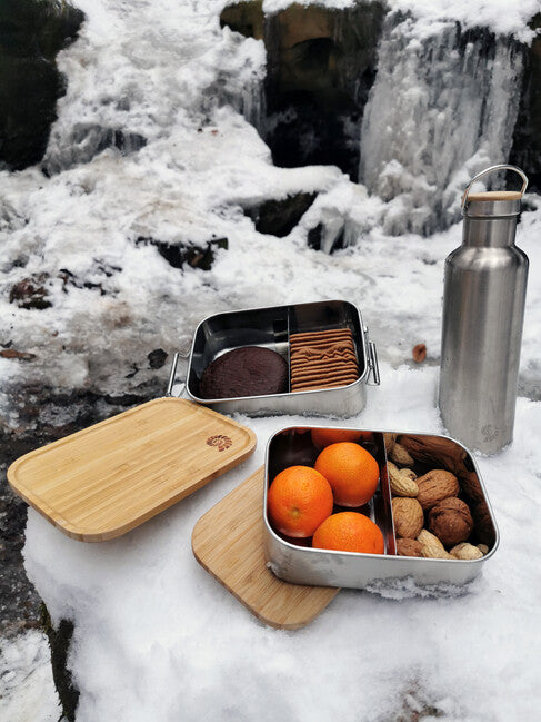 Origin Outdoors Bamboo-Clip Δοχείο Φαγητού από Ανοξείδωτο Χάλυβα 1,2 l