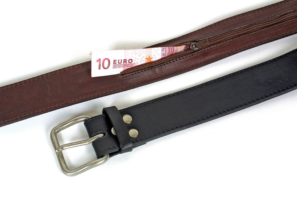 BasicNature Classic ζώνη χρημάτων, moka, 120 cm