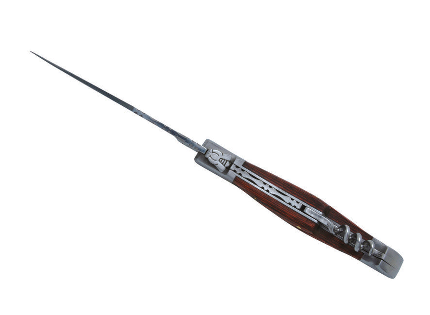 Laguiole DUB039 Διπλό Μαχαίρι Τσέπης, Λάμα 12cm, Χάλυβας 420, Λαβή Καφέ Staminy